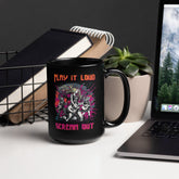Play It Loud Black Glossy Mug - Beyond T-shirts